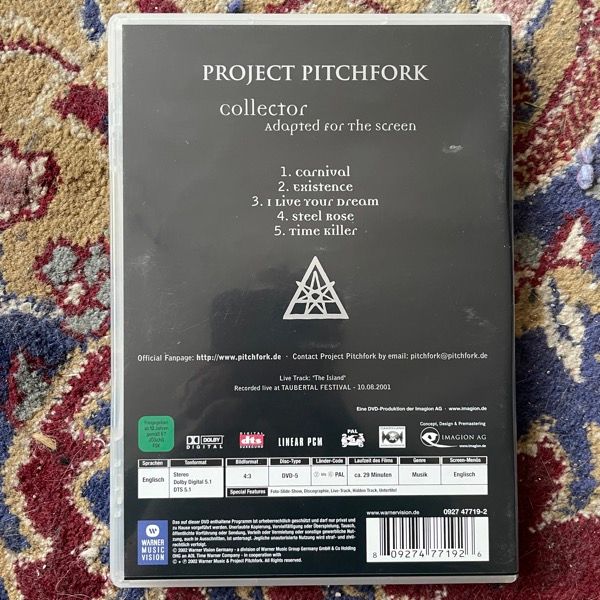 PROJECT PITCHFORK Collector - Adapted For The Screen (Warner - Germany original) (NM) DVD