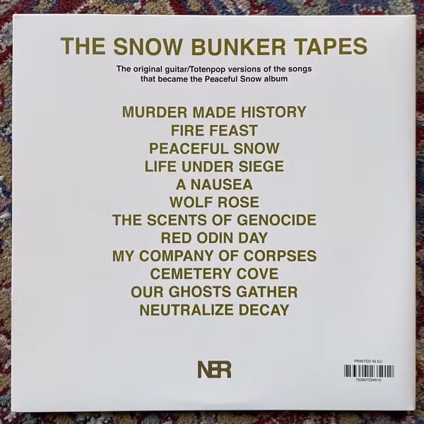 DEATH IN JUNE The Snow Bunker Tapes (Signed. Clear vinyl) (New European - Europe original) (NM) 2x10"