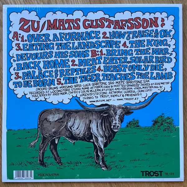 ZU, MATS GUSTAFSSON How To Raise An Ox (Trost - Austria original) (NM) LP