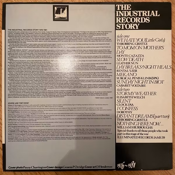 VARIOUS The Industrial Records Story (Illuminated - UK original) (VG+) LP