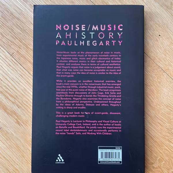 NOISE / MUSIC - A HISTORY Paul Hegarty (Continuum) (EX) BOOK