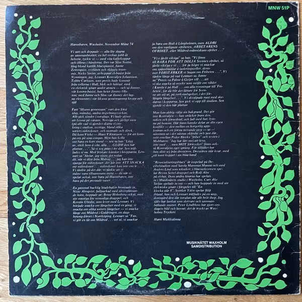 KONVALJEN Konvaljen (MNW - Sweden original) (VG-) LP