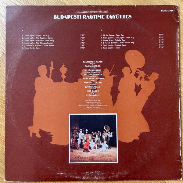 BUDAPESTI RAGTIME EGYÜTTES Ragtime (Krém - Hungary original) (VG/VG+) LP