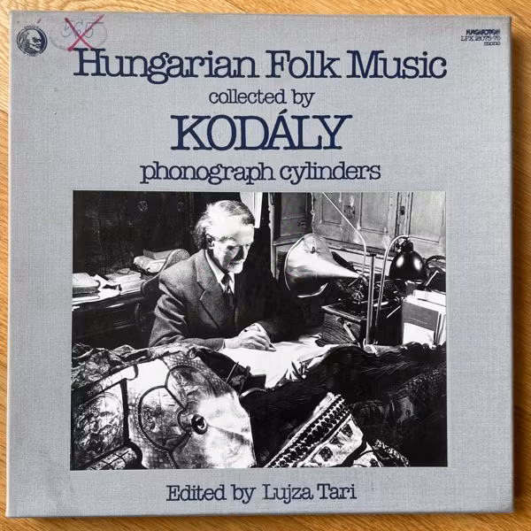 VARIOUS Hungarian Folk Music Collected By Zoltán Kodály Phonograph Cylinders (Hungaroton - Hungary original) (VG+/EX) 2LP BOX