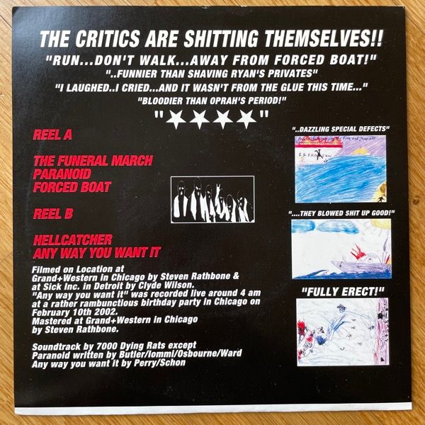 7000 DYING RATS Forced Boat (Pink vinyl) (Scenester Credentials - USA original) (EX) 7"