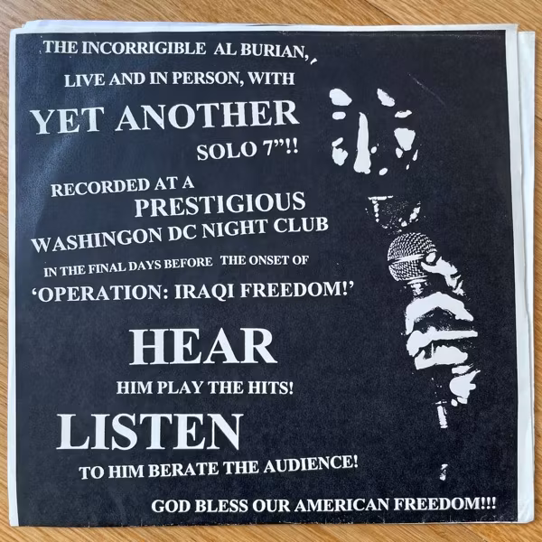 AL BURIAN Ill Eagle "Live At The White House" (Self released - USA original) (VG+/EX) 7"