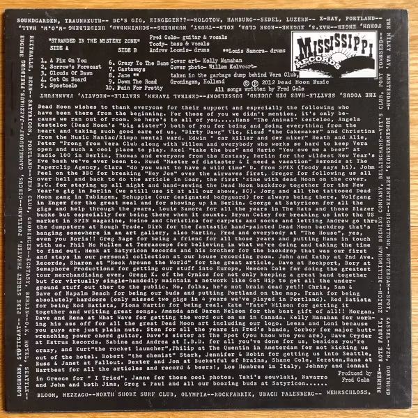 DEAD MOON Stranded In The Mystery Zone (Mississippi - USA reissue) (EX) LP