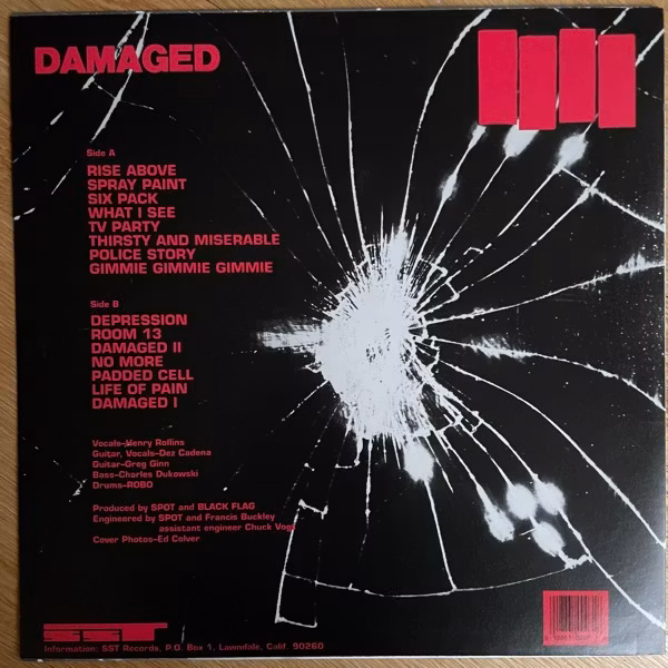 BLACK FLAG Damaged (SST - USA reissue) (EX) LP