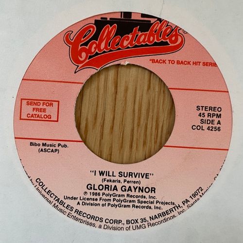 GLORIA GAYNOR / LOVE UNLIMITED ORCHESTRA I Will Survive / Love's Theme (Collectables - USA original) (VG+) 7"