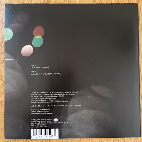 JAMIE LIDELL Little Bit Of Feel Good (Warp - UK original) (EX) 7"