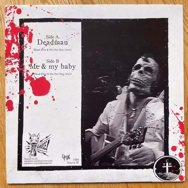 DEAD ELVIS & HIS ONE MAN GRAVE Deadman (White vinyl) (Hoarse - UK original) (NM/EX) 7"
