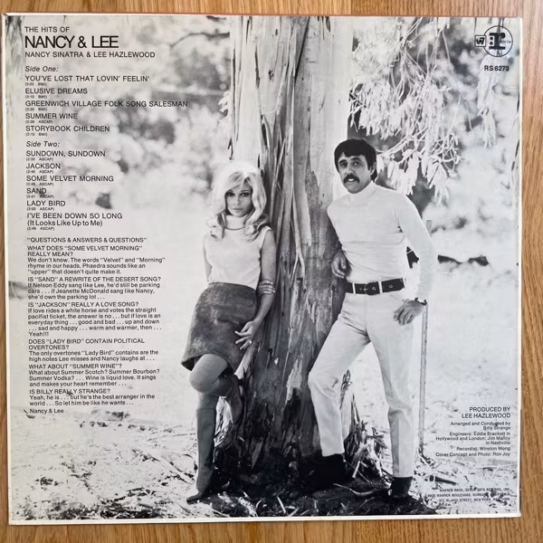 NANCY SINATRA & LEE HAZLEWOOD Nancy & Lee (Reprise - Germany original) (VG+/VG-) LP