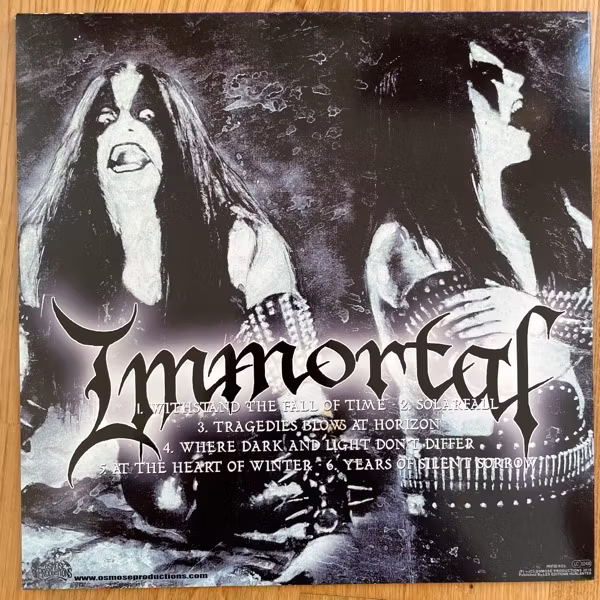 IMMORTAL At The Heart Of Winter (Clear vinyl) (Osmose - France 2014 reissue) (EX/NM) LP