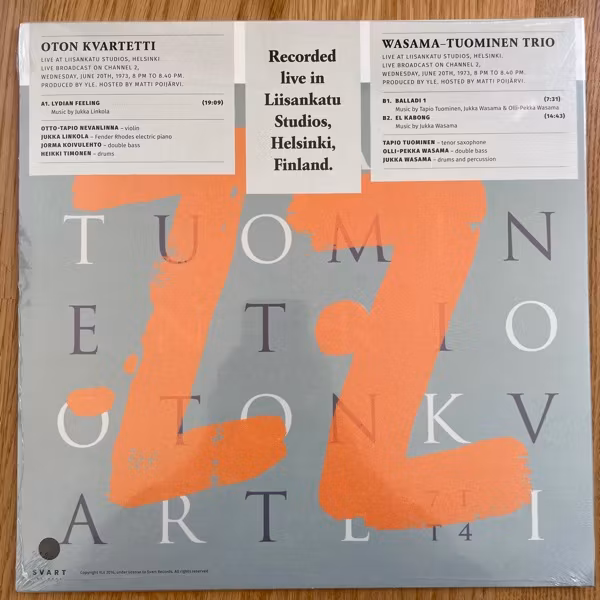 OTON KVARTETTI / WASAMA-TUOMINEN TRIO Jazz Liisa 07 (Green vinyl) (Svart - Finland original) (SS) LP