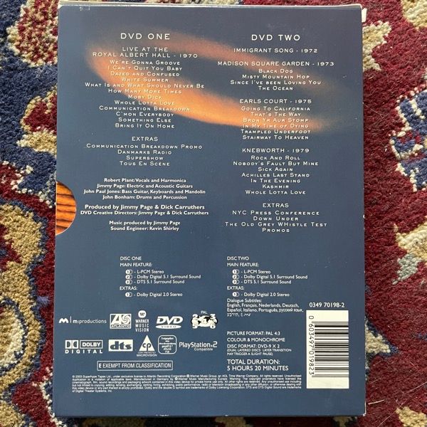 LED ZEPPELIN DVD (Warner - Europe original) (EX) 2xDVD