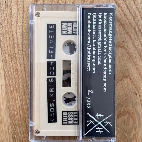 KAOS, KRIS OCH HELVETE Kaos Sa Jag, Idiot (Ljudkassett! - Sweden original) (NM) TAPE