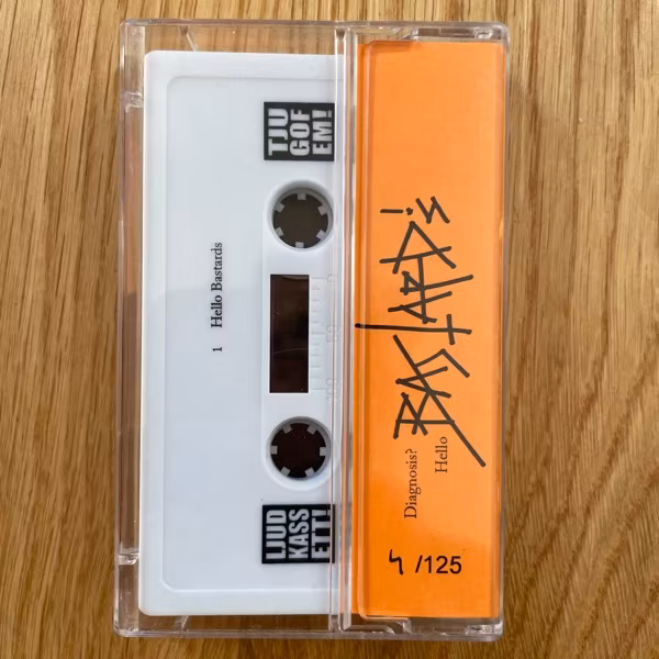 HELLO BASTARDS, DIAGNOSIS? BASTARD! Hello Bastards Diagnosis? Bastard! (Ljudkassett! - Sweden original) (NM) TAPE
