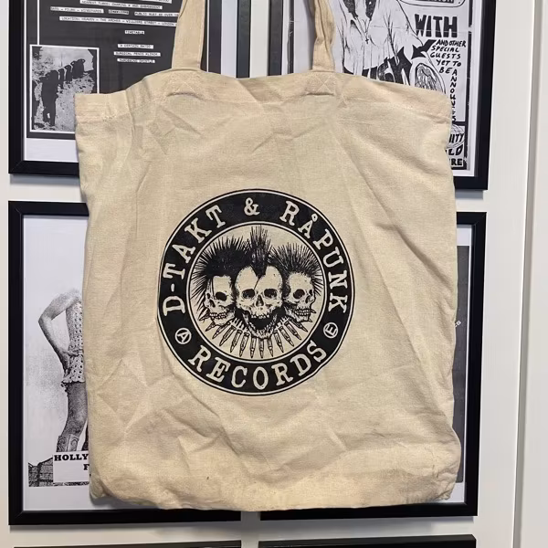 D-TAKT & RÅPUNK RECORDS Logo (USED) TOTE BAG