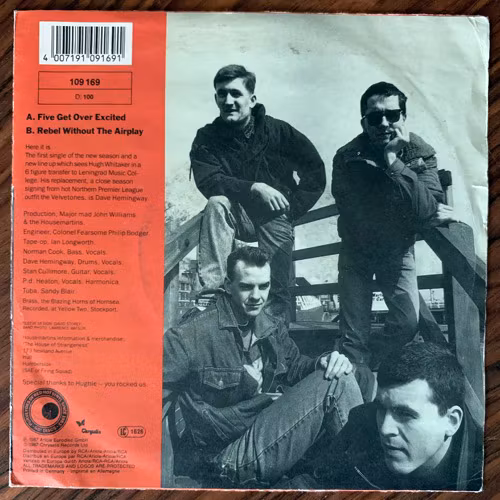 HOUSEMARTINS, the Five Get Over Excited (Chrysalis - Europe original) (VG) 7"