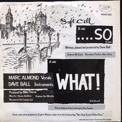 SOFT CELL What! (Vertigo - Scandinavia original) (VG-/VG+) 7"