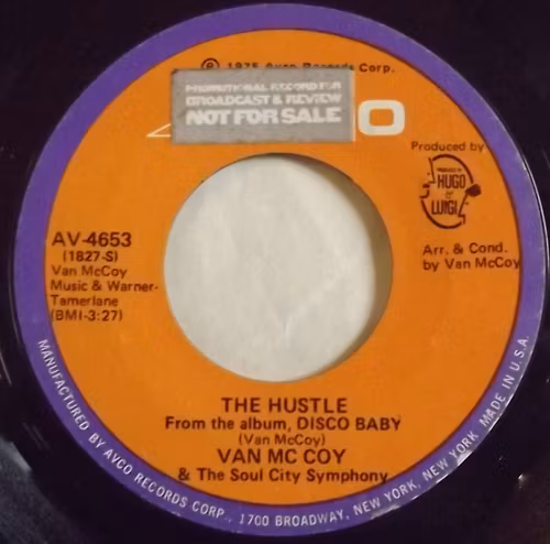 VAN MCCOY & THE SOUL CITY SYMPHONY The Hustle (Avco - USA original) (VG) 7"