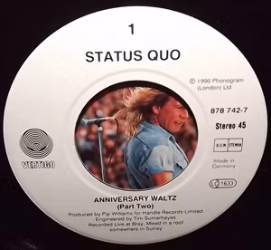 STATUS QUO The Anniversary Waltz - Part Two (Vertigo - Germany original) (VG+) 7"