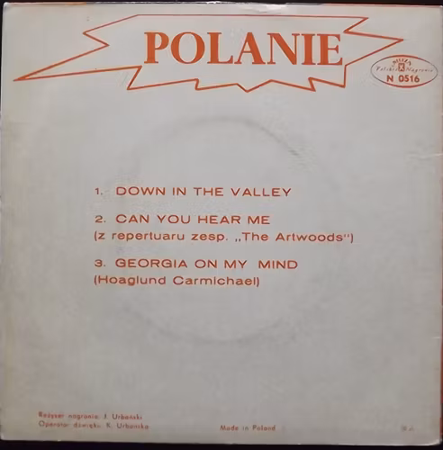 POLANIE Down In The Valley (Polskie Nagrania Muza - Poland original) (VG) 7"