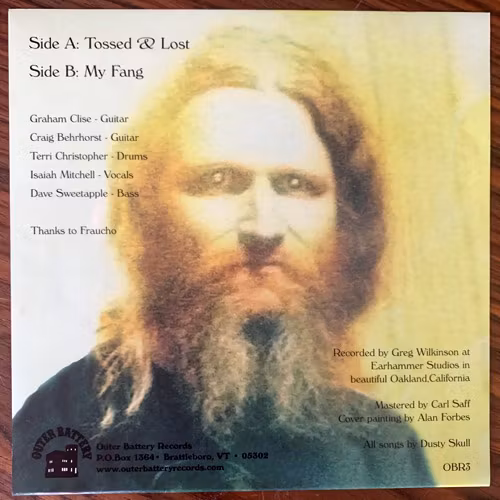 DUSTY SKULL Tossed & Lost (Blue vinyl) (Outer Battery - USA original) (NM) 7"