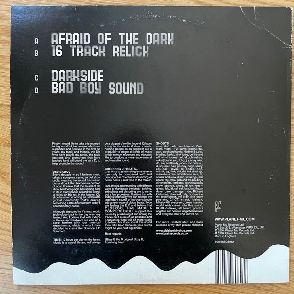 BIZZY B Science EP - Volume III (Planet Mu - UK original) (VG/VG+) 2x10"