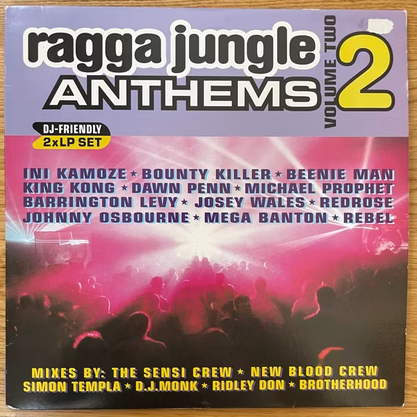VARIOUS Ragga Jungle Anthems Volume 2 (Greensleeves - UK original) (VG/VG+) 2LP