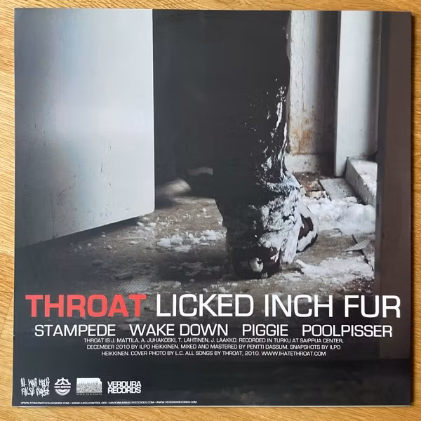 THROAT Licked Inch Fur (Kaos Kontrol - Europe original) (EX/NM) 12" EP