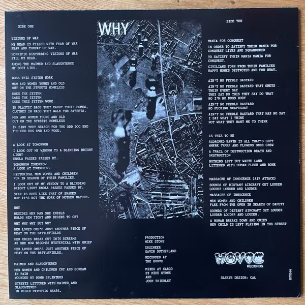 DISCHARGE Why (Havoc - USA 2010 reissue) (EX) 12" EP