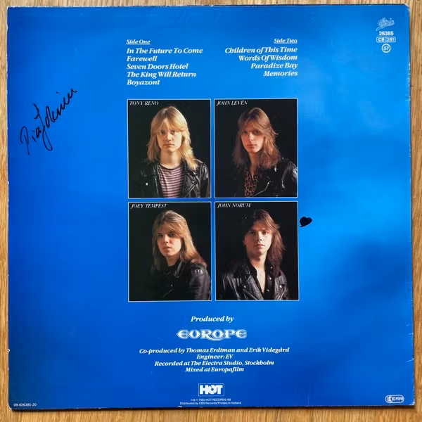 EUROPE Europe (Epic - Scandinavia reissue) (VG/VG+) LP