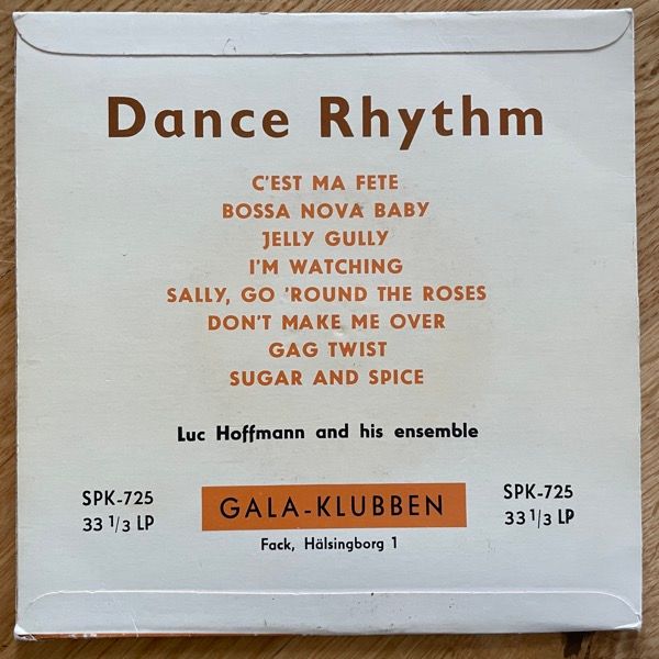 LUC HOFFMANN AND HIS ENSEMBLE Dance Rhythm (Gala - Sweden original) (VG+) 7"