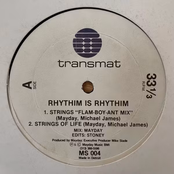RHYTHIM IS RHYTHIM Strings Of Life (Misprint) (Transmat - USA repress) (VG-) 12"
