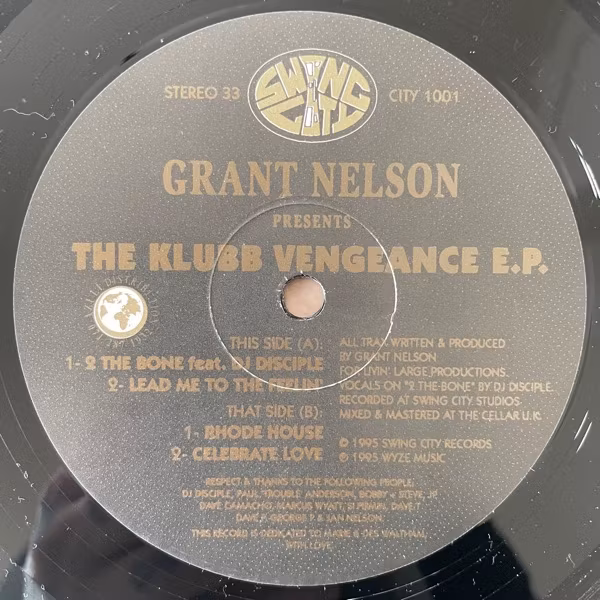 GRANT NELSON The Klubb Vengeance E.P. (Swing City - UK original) (VG+) 12"