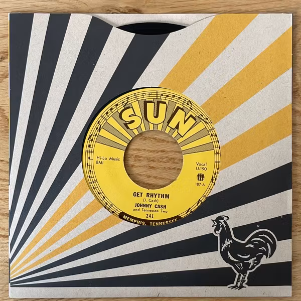 JOHNNY CASH AND TENNESSEE TWO Get Rhythm (Third Man - USA reissue) (EX) 7"