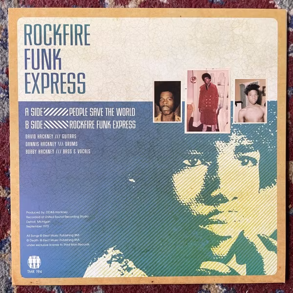 ROCKFIRE FUNK EXPRESS People Save The World (Third Man - USA original) (NM/EX) 7"