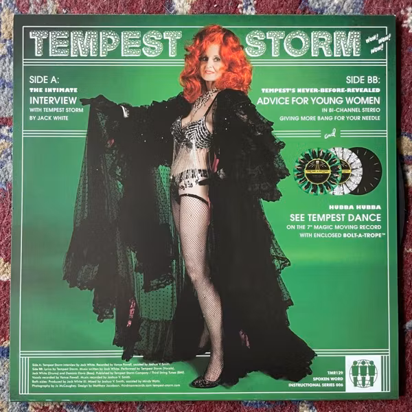TEMPEST STORM Interview With Tempest Storm By Jack White (Third Man - USA original) (NM) PIC 7"