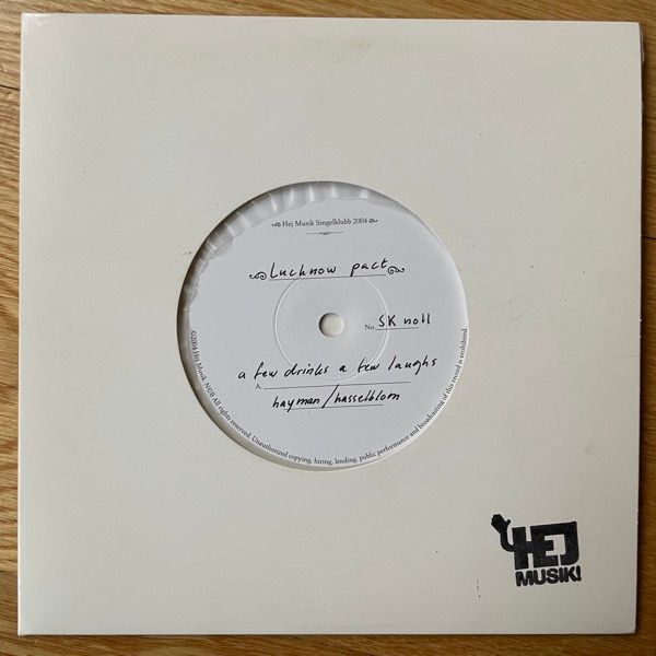 LUCKNOW PACT A Few Drinks A Few Laughs (White vinyl) (Hej Musik - Sweden original) (EX) 7"