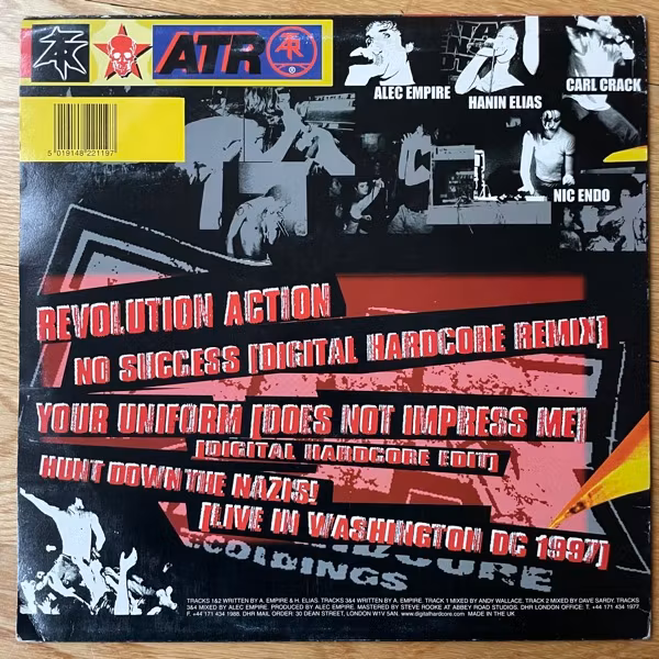 ATARI TEENAGE RIOT Revolution Action E.P. (Digital Hardcore - UK original) (VG/VG+) 12"