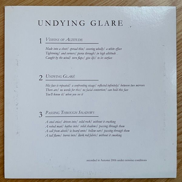 BONE AWL Undying Glare (Nuclear War Now! - USA original) (EX) 7"