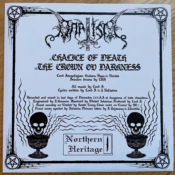 BAPTISM Chalice Of Death (Northern Heritage - Finland original) (NM/VG+) 7"