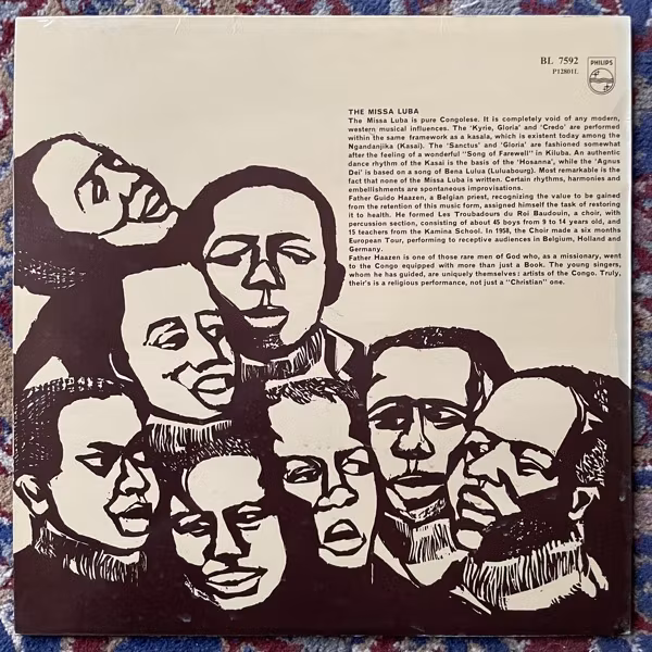 LES TROUBADOURS DU ROI BAUDOUIN Missa Luba (Philips - UK reissue) (EX) LP