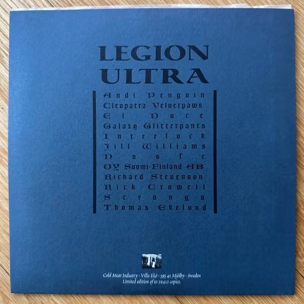 MZ.412 Legion Ultra (Cold Meat Industry - Sweden original) (NM) 7"