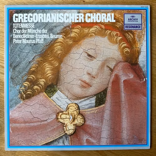 PETER MAURUS PFAFF Gregorianischer Choral: Totenmesse (Missa In Commemoratione Omnium Fidelium Defunctorum) (Archiv Produktion - Germany repress) (VG+/EX) LP