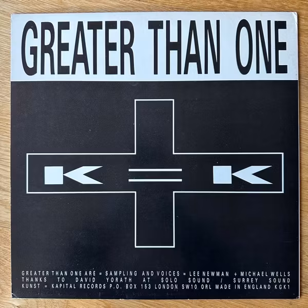 GREATER THAN ONE Everybody's Crazy (Except Us) (Kunst = Kapital - UK original) (VG/VG+) 12"