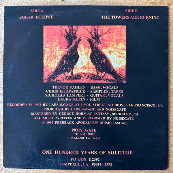 NOISEGATE The Towers Are Burning (One Hundred Years Of Solitude - USA original) (VG/EX) 12"
