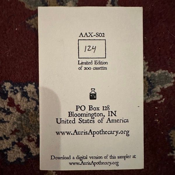 VARIOUS Sampler #2 (Auris Apothecary - USA original) (EX) TAPE