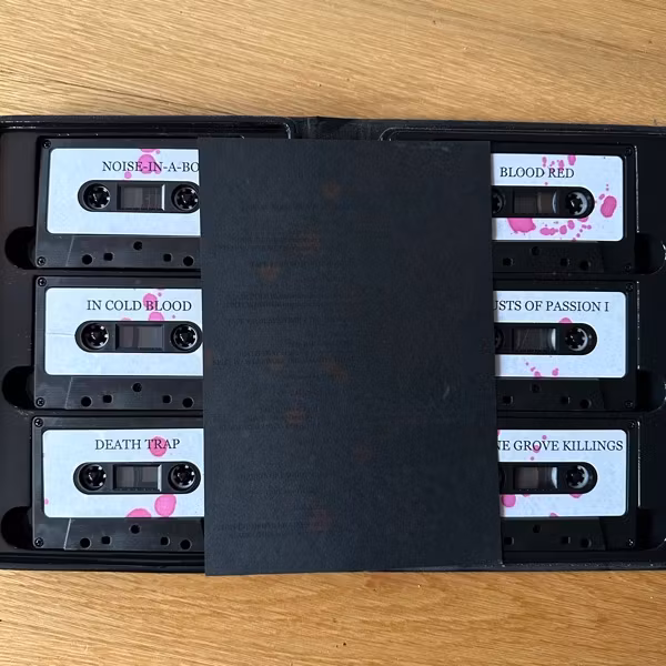 CONCRETE THREAT Harsh Noise Death (Blood edition) (HarshFuckedForLife - Sweden original) (NM/VG+) 6xTAPE BOX